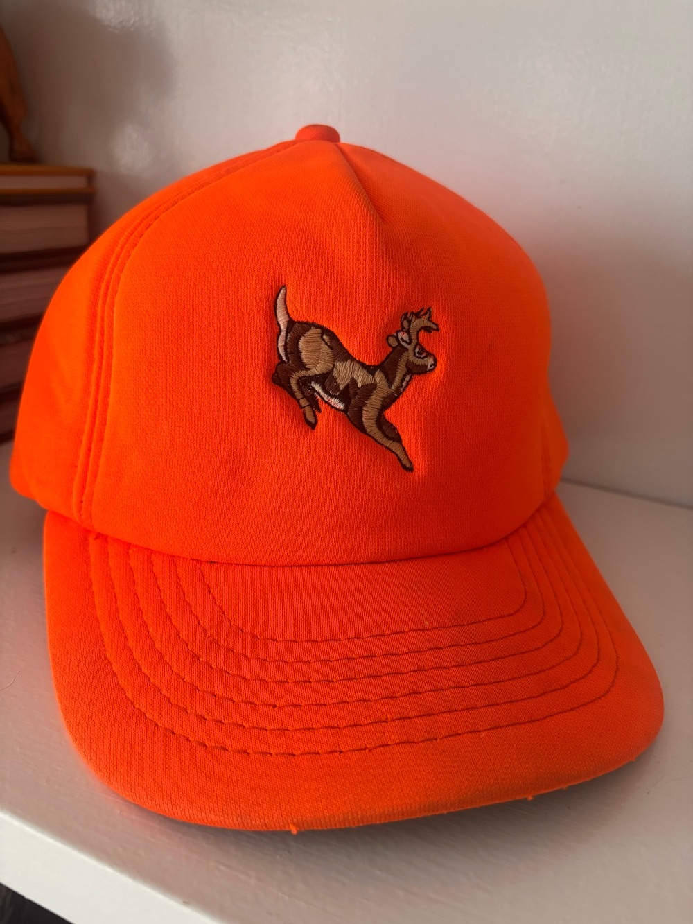 Vintage Winchester Snapback Hunter Florescent Orange Trucker Hat Buck Deer